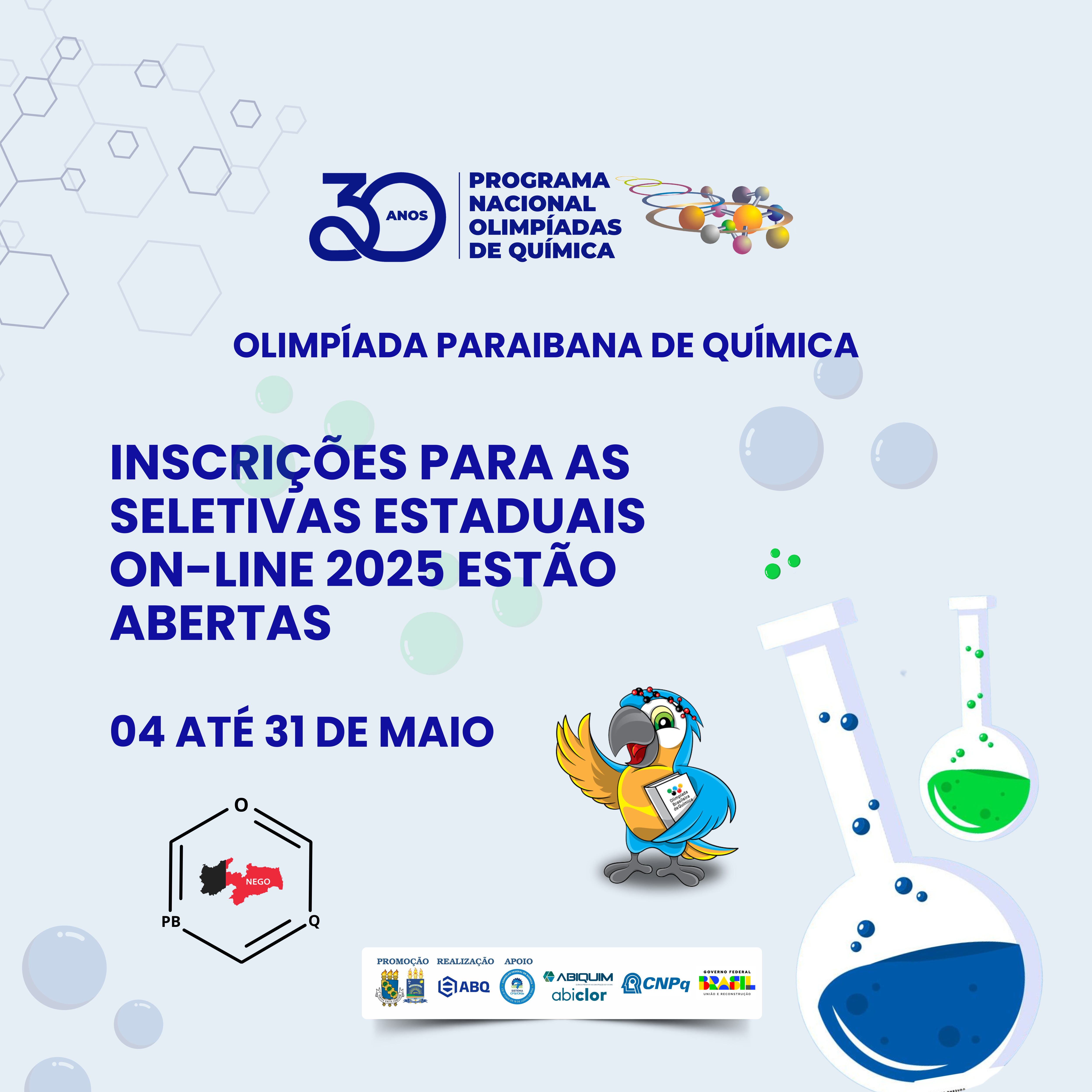 Inscrições para as Seletivas Estaduais on-line 2025 