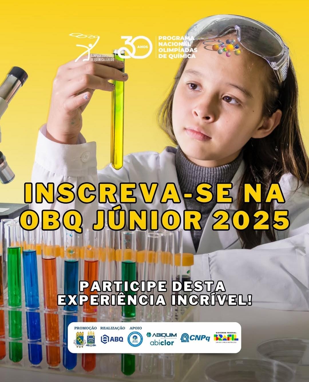 Inscrições para a OBQJr 2025